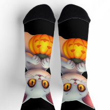Ghost Cat Halloween Socken - Magisches und gemütli