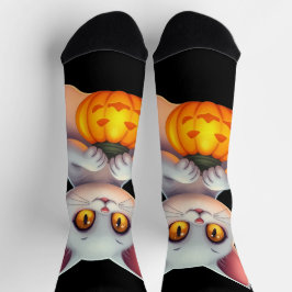 Ghost Cat Halloween Socken - Magisches und gemütli