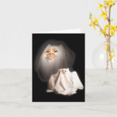 Ghost Cat Meme Funny Halloween Men Women Kids  Karte (Gelbe Blume)