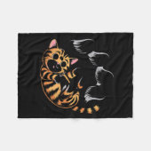 Ghost Cat Meme Funny Halloween Soky Kitty Fleecedecke (Vorderseite (Horizontal))