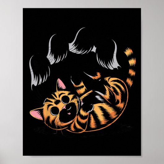 Ghost Cat Meme Funny Halloween Soky Kitty Poster (Vorne)