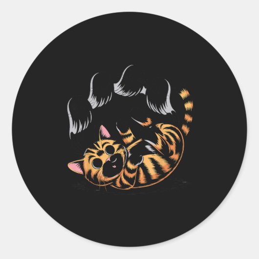 Ghost Cat Meme Funny Halloween Soky Kitty Runder Aufkleber (Vorderseite)