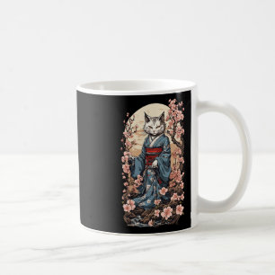 Ghost Cat mit Kimono Japanisch Yokai Folklore Desi Kaffeetasse