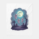 Ghost Cat Parade Fleecedecke (Vorderseite)