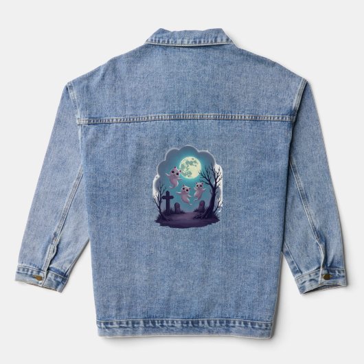 Ghost Cat Parade Jeansjacke (Rückseite)