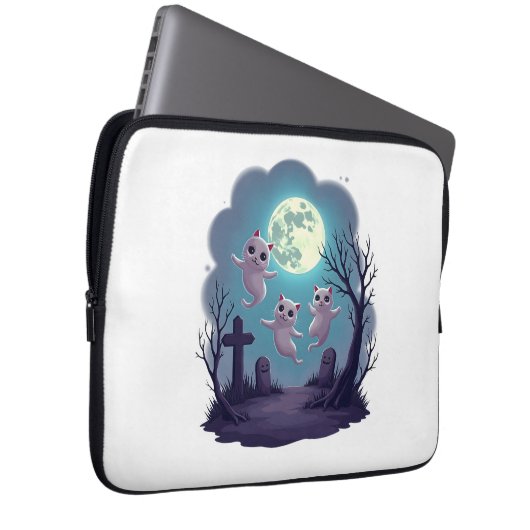 Ghost Cat Parade Laptopschutzhülle (Vorne Rechts)