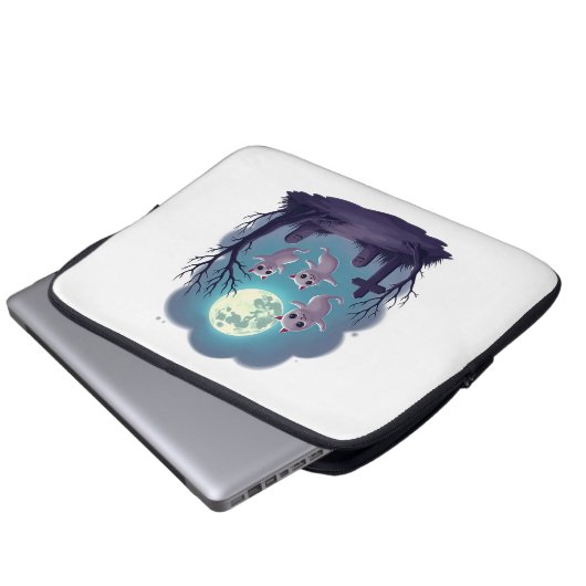 Ghost Cat Parade Laptopschutzhülle (Vorne Knopf)