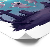 Ghost Cat Parade Poster (Ecke)
