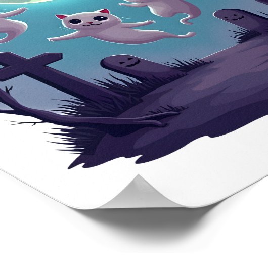 Ghost Cat Parade Poster (Ecke)