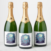 Ghost Cat Parade Schaumweinetikett (Flaschen)