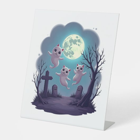 Ghost Cat Parade Sockelschild (Vorderseite)