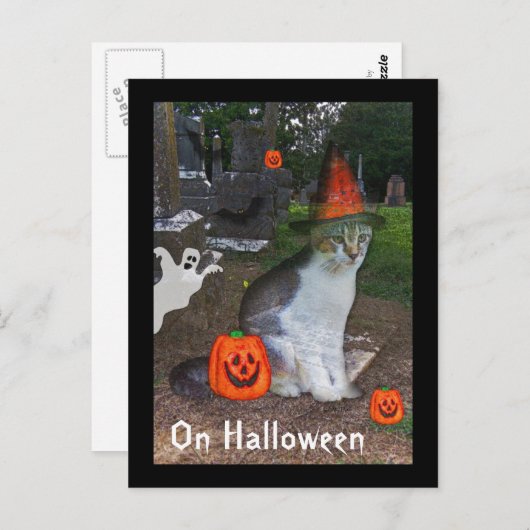 Ghost Cat Postkarte (Vorne/Hinten)