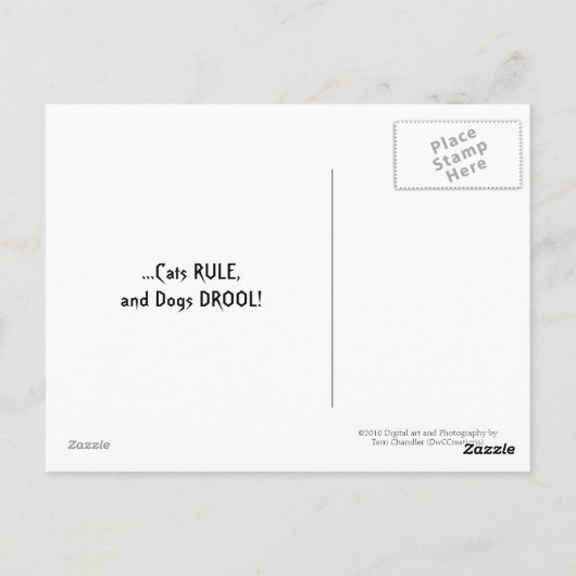 Ghost Cat Postkarte (Rückseite)