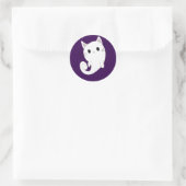 Ghost Cat Runder Aufkleber (Tasche)