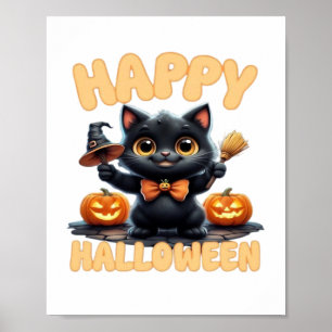 Ghost Cat T-Shirt, Halloween Shirt, Spooky Niedlic Poster