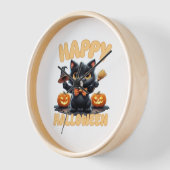 Ghost Cat T-Shirt, Halloween Shirt, Spooky Niedlic Uhr (Winkel)