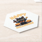 Ghost Cat T-Shirt, Halloween Shirt, Spooky Niedlic Untersetzer (angewinkelt)