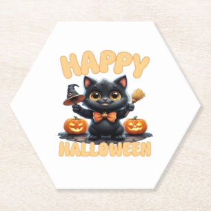 Ghost Cat T-Shirt, Halloween Shirt, Spooky Niedlic Untersetzer