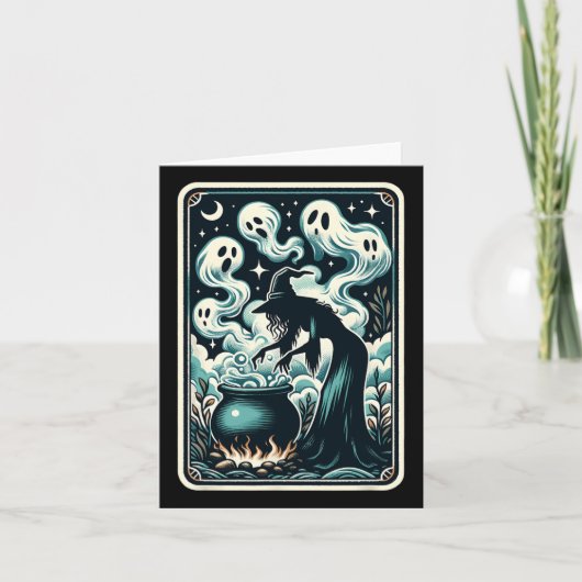 Ghost Cauldron Gothic Supernatural Tarot Card Karte (Vorderseite)