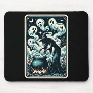 Ghost Cauldron Gothic Supernatural Tarot Card Mousepad