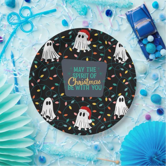 Ghost Christmas Design Pappteller (Party)