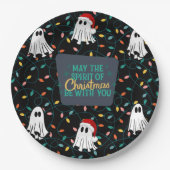 Ghost Christmas Design Pappteller (Vorderseite)