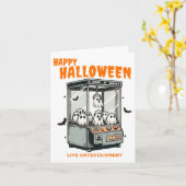 Ghost Claw Game Happy Halloween Karte (Gelbe Blume)