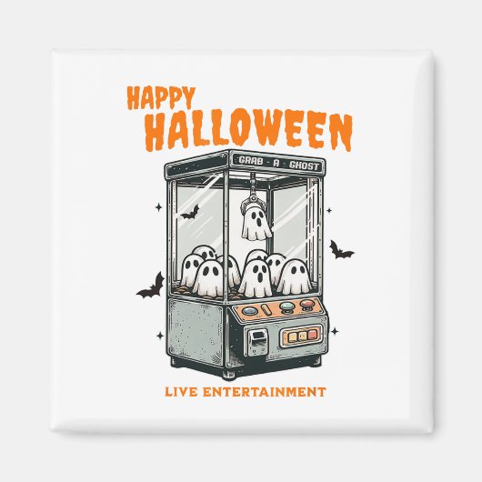 Ghost Claw Game Happy Halloween Magnet (Vorne)