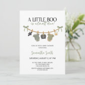 Ghost Clothesline Kinderdusche Einladung (Stehend Vorderseite)
