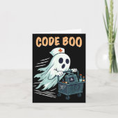 Ghost Code Boo In The Icu Nursing Gift For Hallowe Karte (Vorderseite)