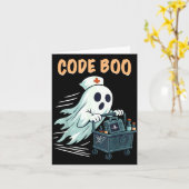 Ghost Code Boo In The Icu Nursing Gift For Hallowe Karte (Gelbe Blume)