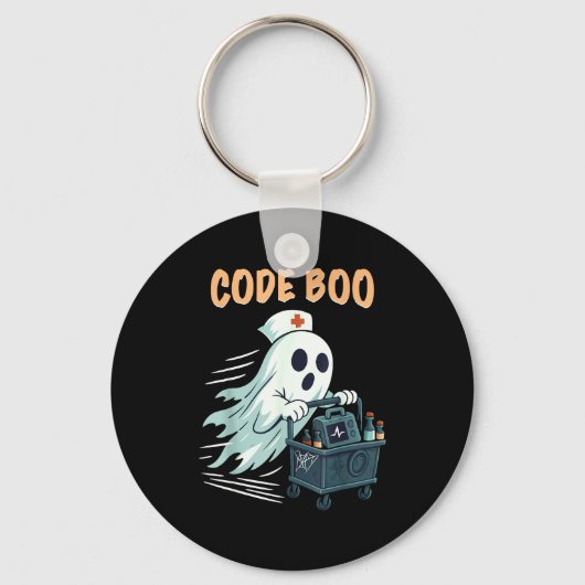 Ghost Code Boo In The Icu Nursing Gift For Hallowe Schlüsselanhänger (Vorderseite)