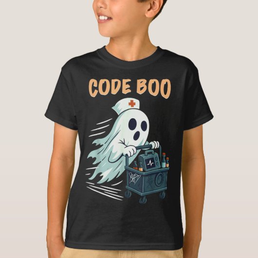 Ghost Code Boo In The Icu Nursing Gift For Hallowe T-Shirt (Vorderseite)