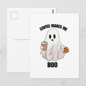 Ghost Coffee Halloween Funny Postkarte (Vorne/Hinten)