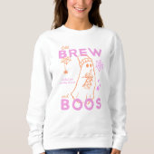 Ghost Cold Brew And Boos Eiskaffee Halloween Sweatshirt (Vorderseite)