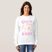 Ghost Cold Brew And Boos Eiskaffee Halloween Sweatshirt (Vorne ganz)