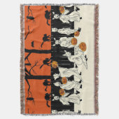 Ghost Costume Kürbislaterne Black Cat Bat Owl Decke (Vorderseite Vertikal)