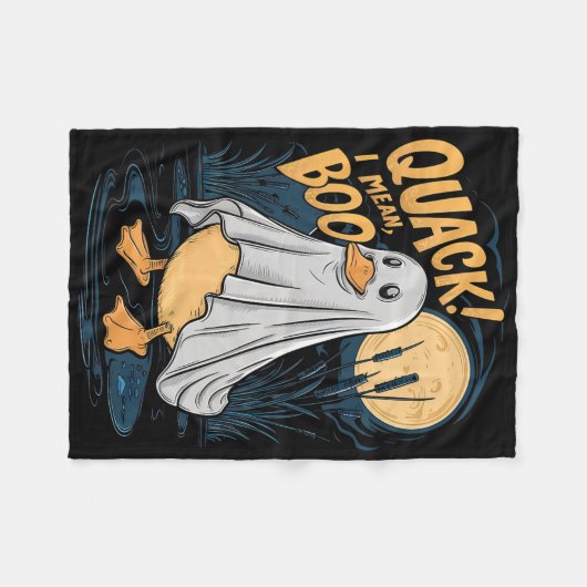 Ghost Costume Niedlich Duck Quack I Gemein Boo Spo Fleecedecke (Vorderseite (Horizontal))