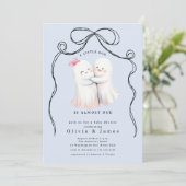 Ghost Couple Baby Dusche Einladung (Stehend Vorderseite)