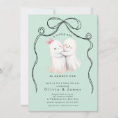 Ghost Couple Baby Dusche Einladung (Vorderseite)