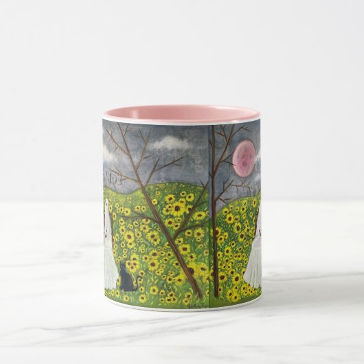 Ghost Couple mit Blume Art Tasse (Zentrum)