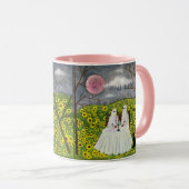 Ghost Couple mit Blume Art Tasse (VorderseiteRechts)