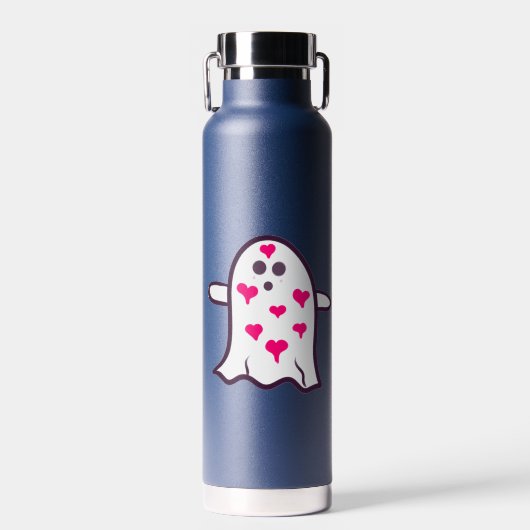 Ghost Covered in den Herzen Trinkflasche (Vorne)