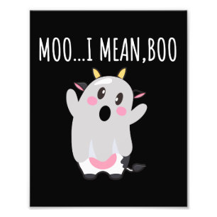 Ghost Cow Moo I Gemein Boo Halloween Geschenk Fotodruck