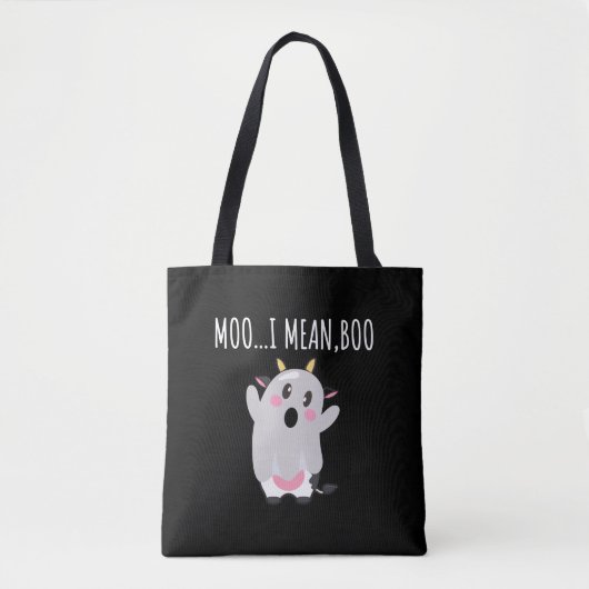 Ghost Cow Moo I Gemein Boo Halloween Geschenk Tasche (Vorderseite)