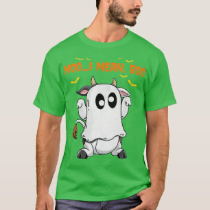 Ghost Cow Moo I Gemein Boo Pumpkin Moon Halloween T-Shirt