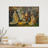 Ghost Cowboy Costume Kürbislaterne Pumpkin Poster (Küche)