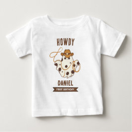 Ghost Cowboy First Geburtstag Baby T-shirt