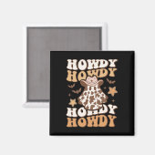 Ghost Cowboy Hat Bats Rodeo Western Halloween Magnet (Vorderseite/Rückseite)