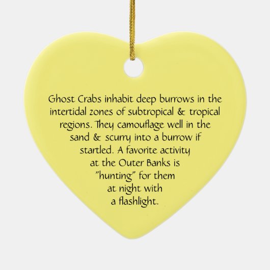 Ghost Crab Heart Shaped Ornament (Hinten)